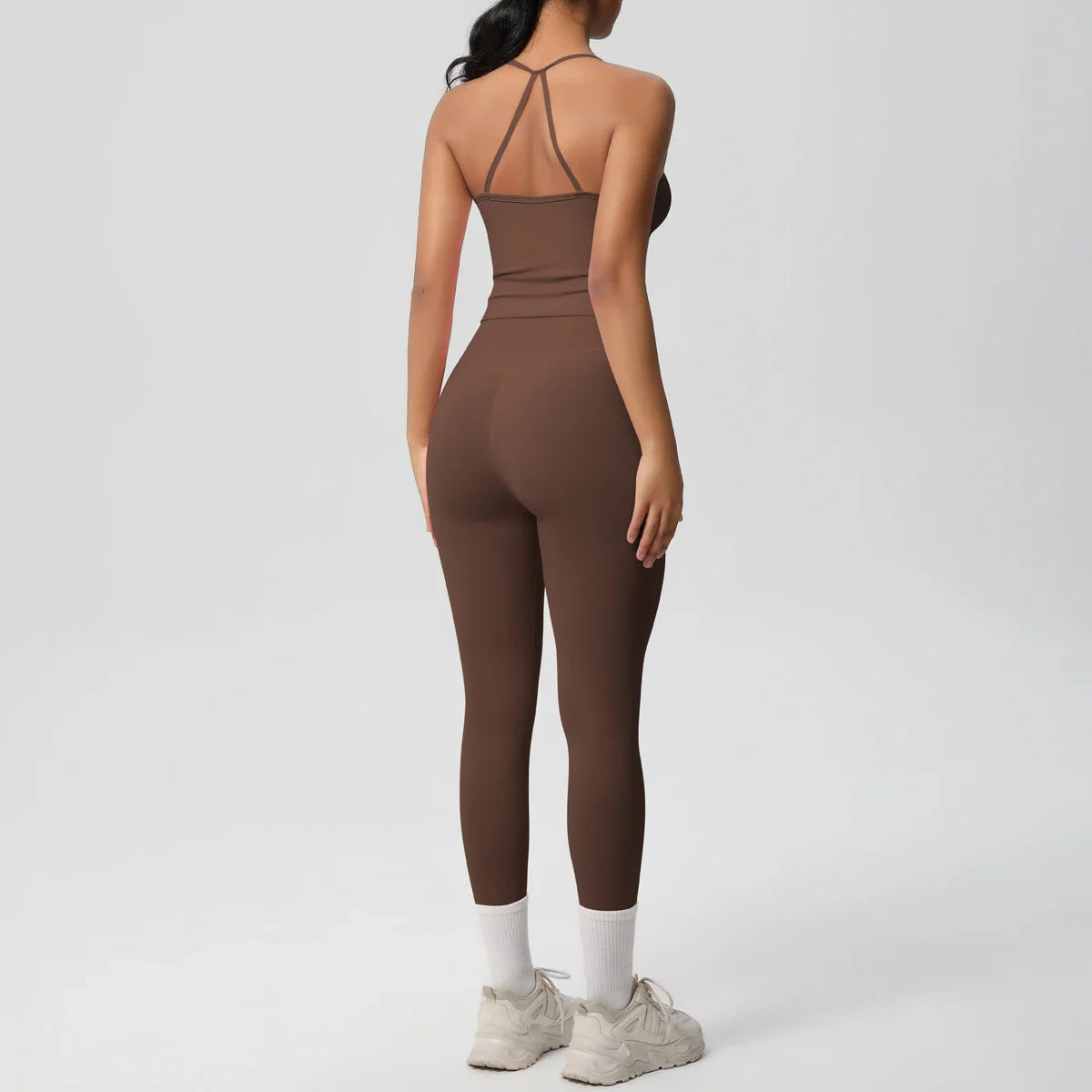 2PCS Yoga Set Nude Feeling Workout Sets Women Tracksuit Gym Push Up Fitness Running Workout Sportwear Sport Bra Leggings Suit