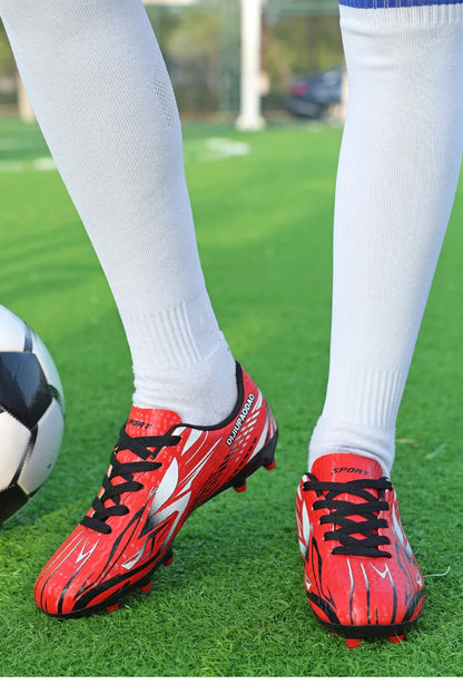 Outdoor Children's Football Shoes Low-cut Kids Soccer Shoes Sports Shoes Comfy Non-Slip Training Shoes For Boys Futsal Sneakers