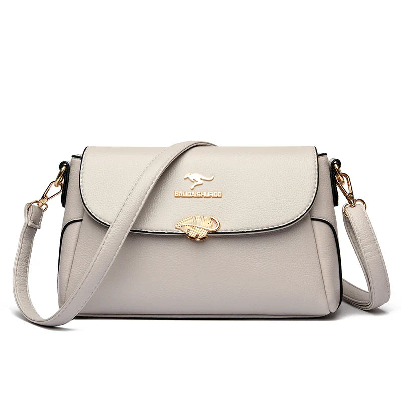 Women Bag Fashion Shoulder Bag Quality PU Leather Elegant Flap Retro Female Messenger Classic Multiple Pockets Crossbody Handbag