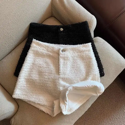 Hotsweet Shorts Women Sexy Skinny Y2k Clothes High Waist European Streetwear Fashion Trouser Cool Thick Button-Fly Wide Leg New