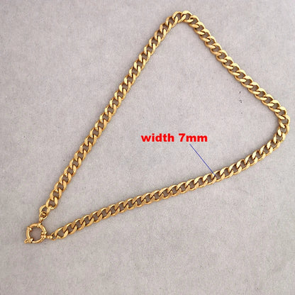 Necklace Women Men Choker Stainless Steel Geometric Rolo Link Cuba Paperclip Chain