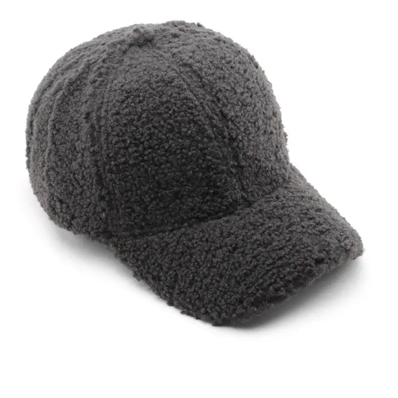 Winter Hats For Women Faux Fur Baseball Cap Female Outdoor Sunshade Keep Warm Solid Color Gorras Casquette Cap Men Casual New