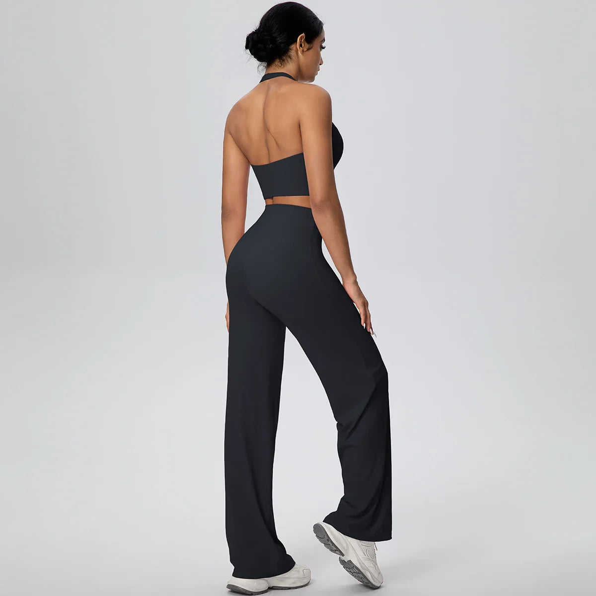 2Pieces Breathable Summer Workout Top Pants Yoga Set Yoga Underwear With Chest Pad Quick Drying Push Up Pencil Pants Yoga Set