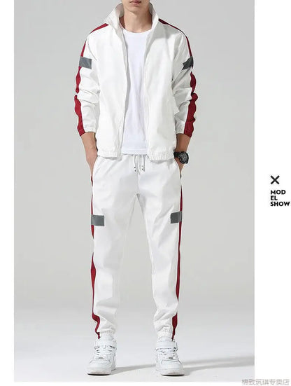 Sports Suit Men's Spring and Autumn Casual Running Sportswear Cardigan Casual Sweater Three-piece Suit