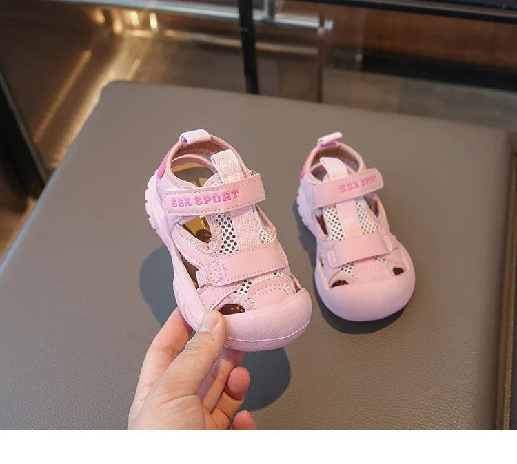 Summer Children Beach Sandals Boys Breathable Mesh Sport Sandals Baby Soft Light Kindergarten Cool Shoes