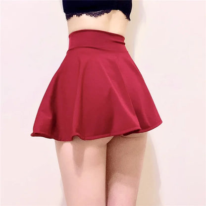 spring summer Fashion High Waist A Line Pleated Mini Bodycon Skirt Sexy Black thin Short Skirts for Women NightClub Wear