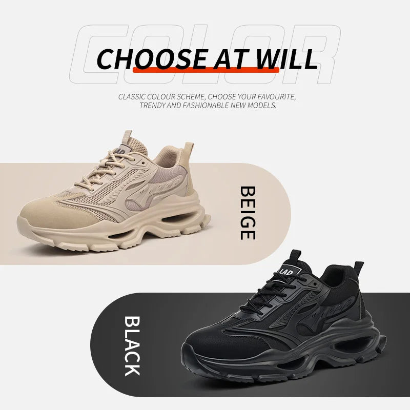 Men's Work Shoes Are Lightweight, Soft Soled, Comfortable, All Season Anti Smashing And Protective Safety Shoes