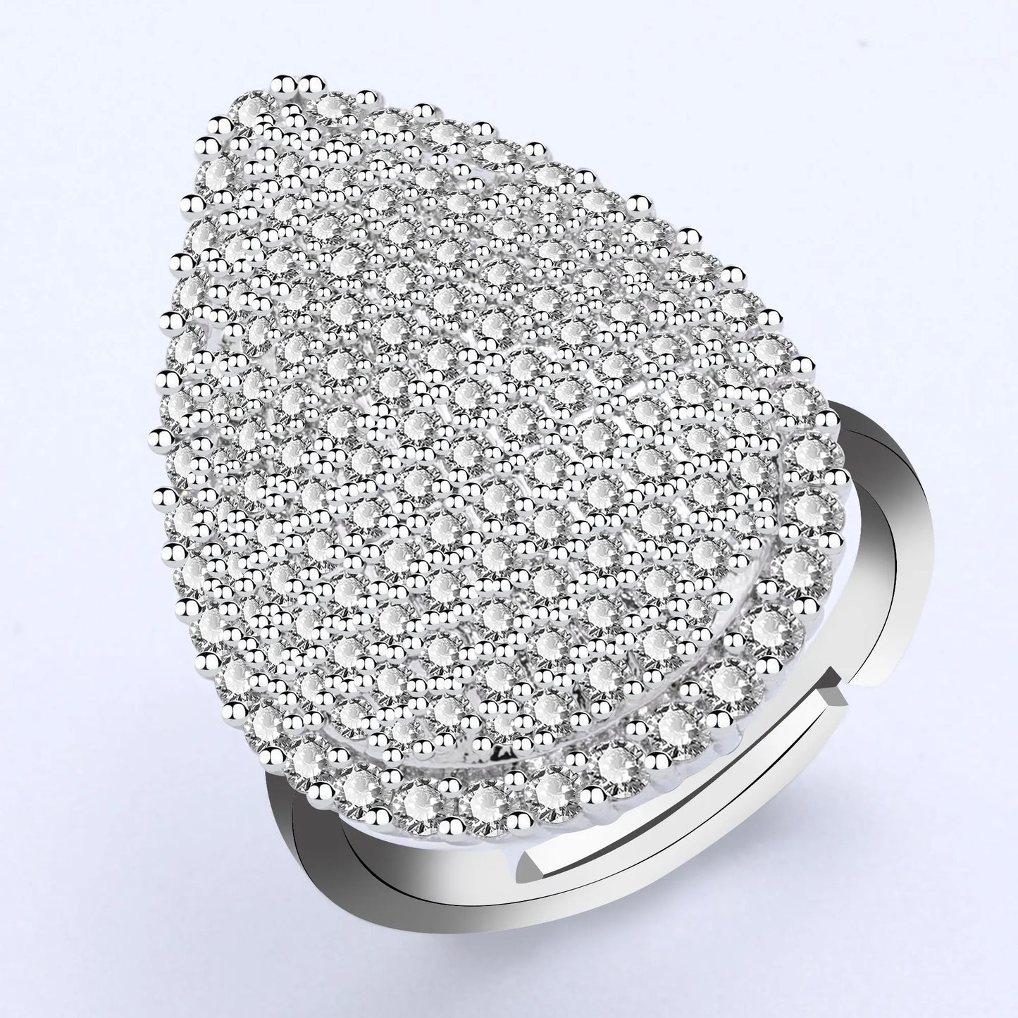 2024 New 4-piece Cubic Zirconia Women's Jewelry Necklace Earrings Bracelet Rings Bridal Wedding Jewelry Set
