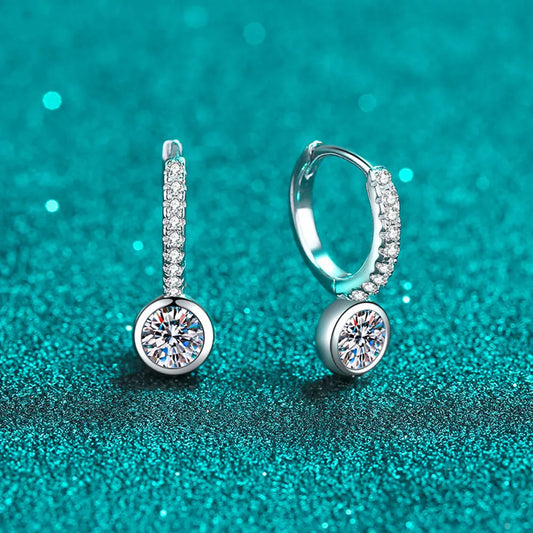 5mm D Color Moissanite Pendant Earring Lab Diamond GRA Certified Fine Jewelry 925 Sterling Silver Earring for Women Man
