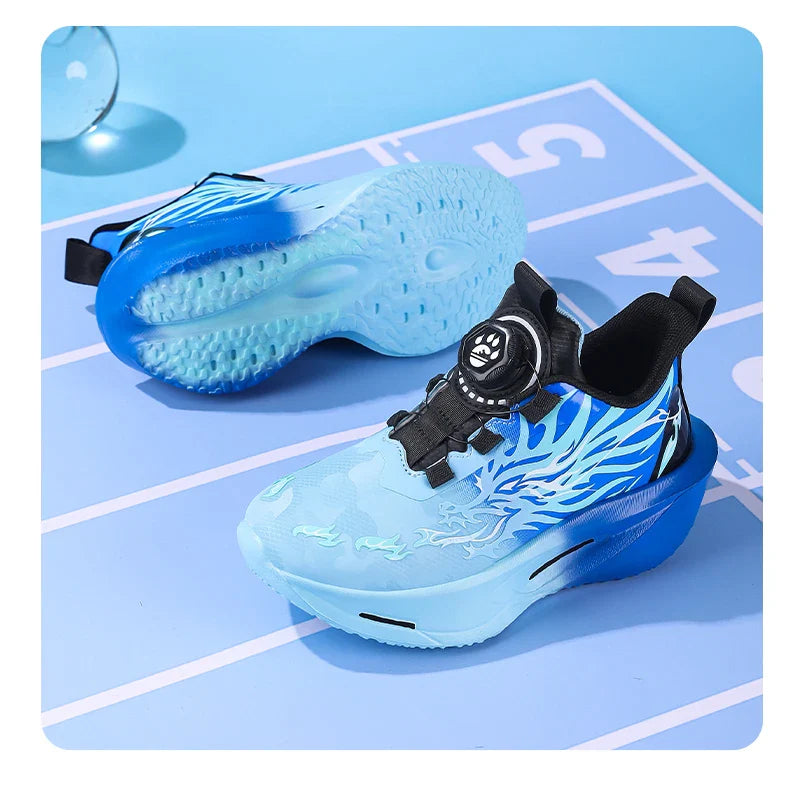 Children Running Shoes Non-slip Breathable Athletic Shoes Boys Girls Outdoor Lace-up Basketball Sneakers Waterproof Casual Shoes