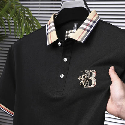 Luxury brand short sleeve men's polo shirt hot selling in summer classic embroidery high-end breathable cotton golf top T-shirt