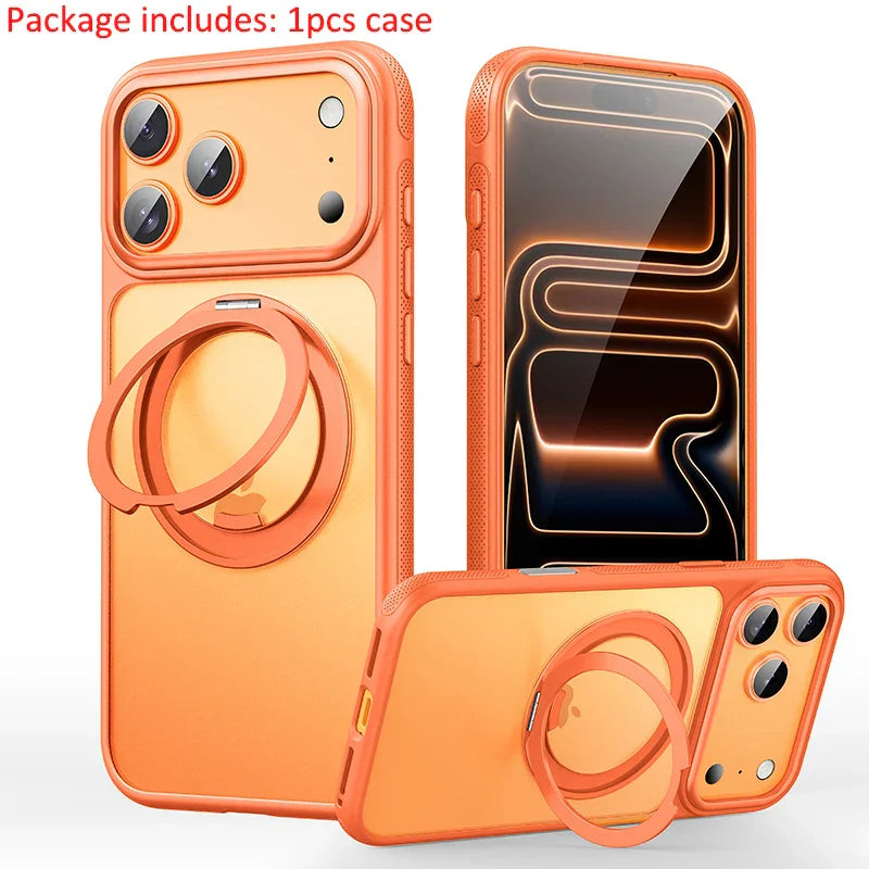 Magnetic 360 Degrees Rotating Ring Holder Case For iPhone 17 Pro Max / 17 Air