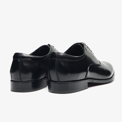 Italian Classic Mens Oxford Dress Shoes Genuine Leather Lace-up Plain Toe Burgundy Black Business Wedding Formal Shoes for Men