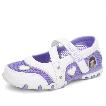 2024 New Summer High Quality Non-slip Children Shoes Girls Fashion Sandals Cartoon Princess Sandals Kids Flat