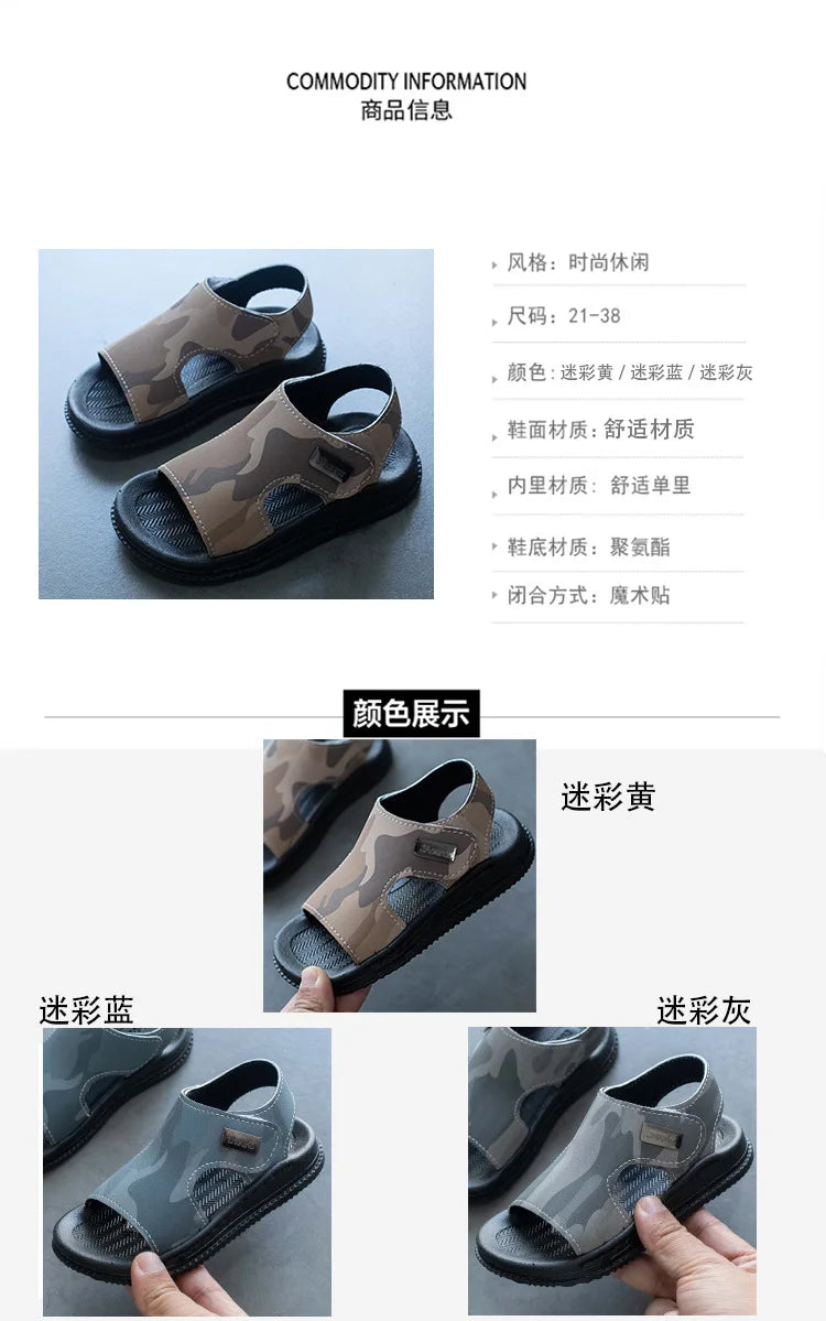 Boys' Sandals 2025Summer New Soft Soled Kid Shoe 1-16y Light Sandals for Girls Casual Beach Shoes Anti Slip Boys Shoe Sandalias