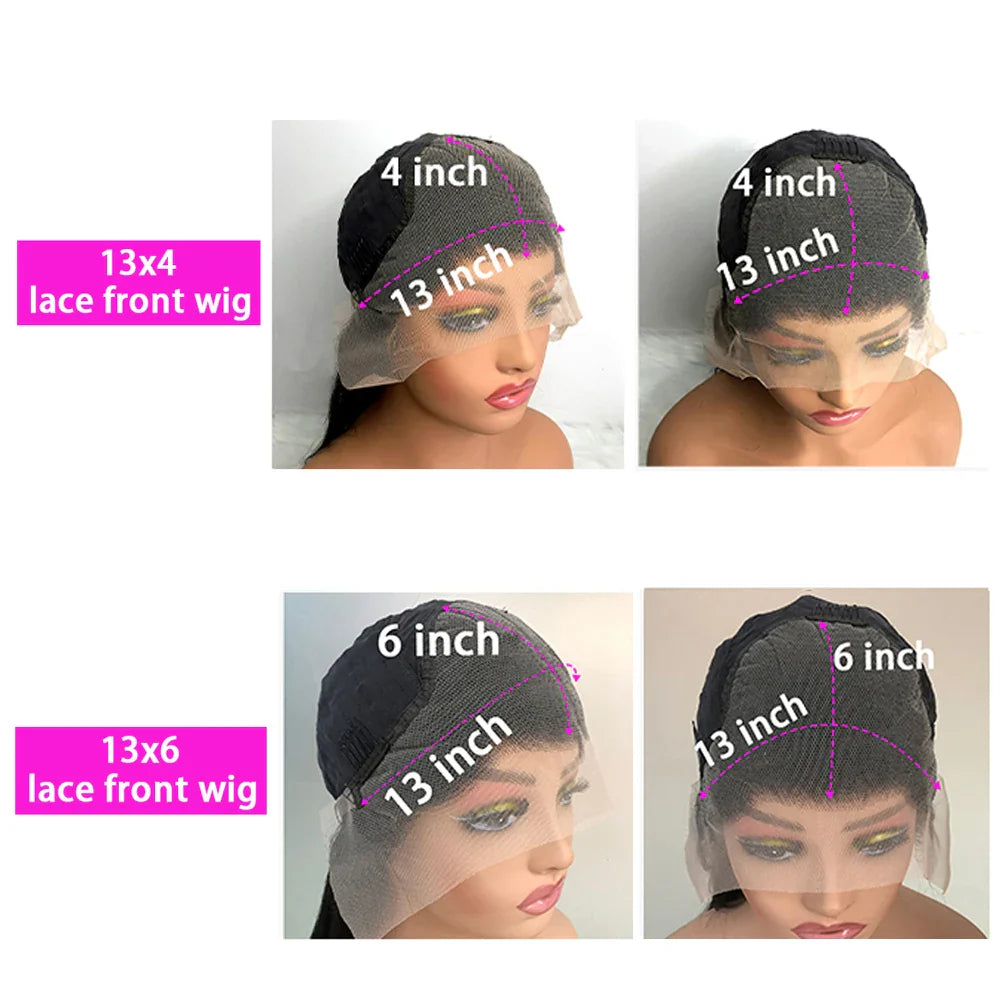 200% Density 13x4 Bone Straight Hd Transparent Lace Front Human Hair Wig 40 Inch 13x6 Lace Frontal Wig For Women Brazilian Wigs