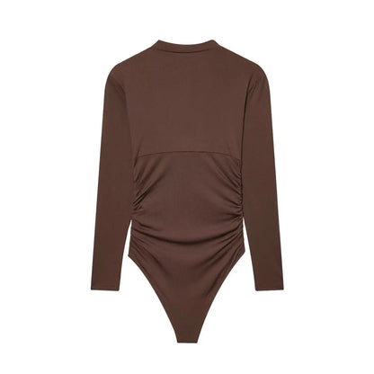 Women Bodysuit Sexy Long Sleeve Body Top Female Bodycon Bodysuit Summer Fashion Streetwear Woman Short Jumpsuit Tops