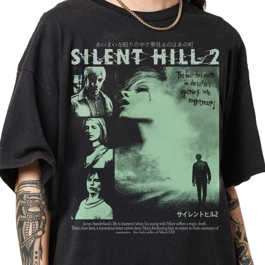 Vintage 90s Bootleg Style Silent Hill II T-Shirt James Sunderland T-shirt Retro Silent Hill II Gifts for Man and Women T-Shirt