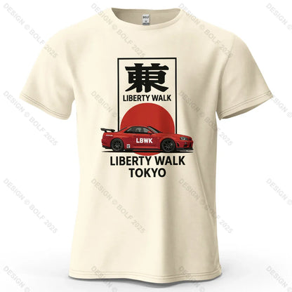 Liberty Walk Tokyo Printed Men's T-Shirt 100% Cotton Oversized Stylish Graphic Tees for Women Tops Tees Casual Streetwear