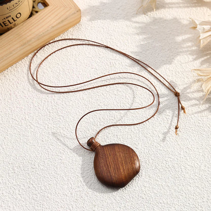 Wooden Water Bottle Pendant Necklace for Women Fashion Sweater Chain Fashion Jewelry Gift Accessories Wholesale