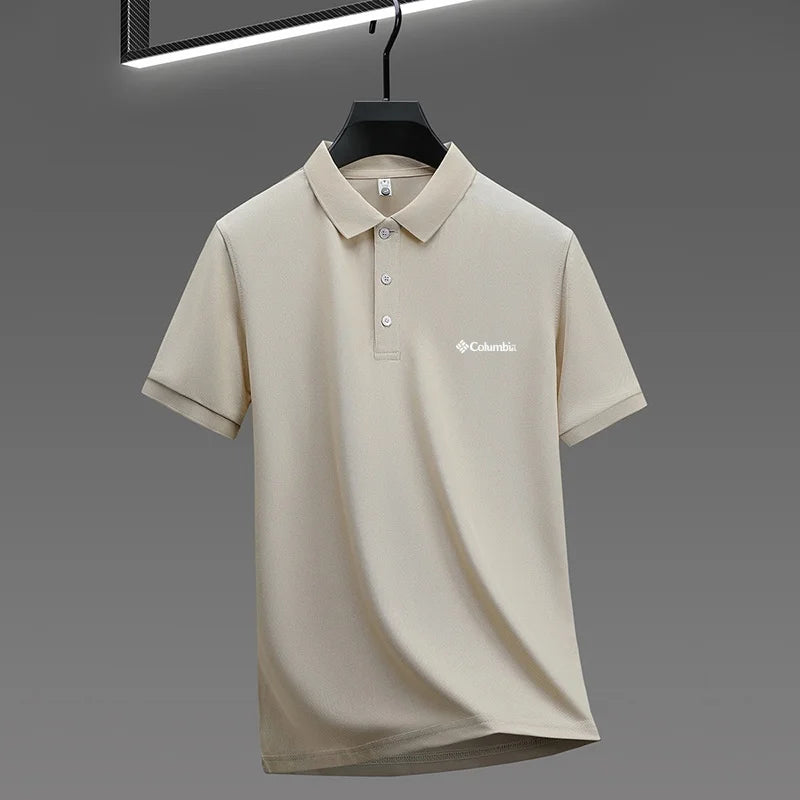 2026 new model men's golf short sleeves polo shirt lapel letter printing ventilate t-shirt business leisure exercise men's wear