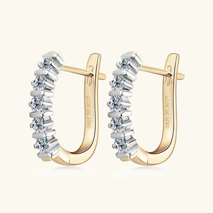 Sparkling Real 2.5mm 0.06CT Full Moissanite Hoop Earrings for Women S925 Silver Earring Party Fine Jewelry Drop Shipping