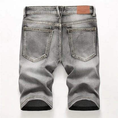 Summer Denim Shorts Men Fahsion Hole Jean Shorts Bermuda Skate Board Harem Mens Jogger Ankle Ripped Wave Knee Length Plus Size