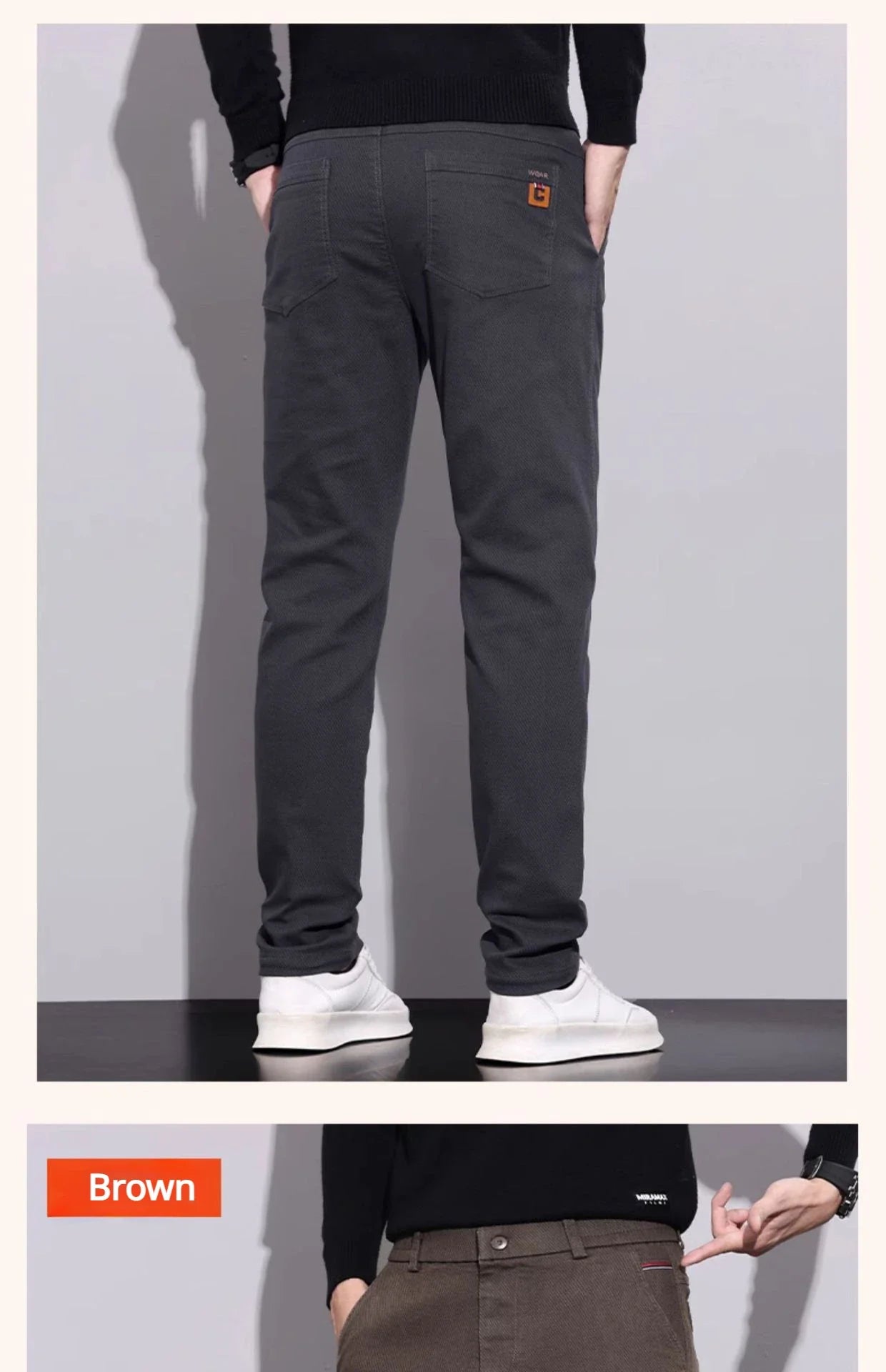 New Winter High-End Business Men's Suit Pants Autumn and Winter Slim Straight Casual Pants Versatile Fashion Trousers Korean