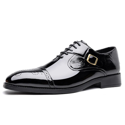 Men's casual leather shoes, business casual shoes, formal fashion, banquet flat shoes, size 50 men's shoes