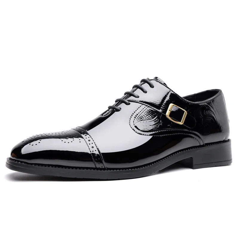 Men's casual leather shoes, business casual shoes, formal fashion, banquet flat shoes, size 50 men's shoes