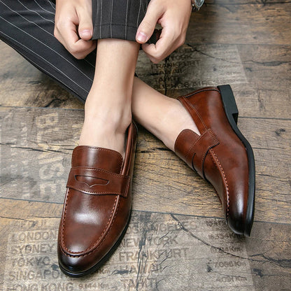 High Quality Social Leather Shoes For Men Classic Casual Business Shoes Men Trend Men's Dress Shoes Office Loafers Male