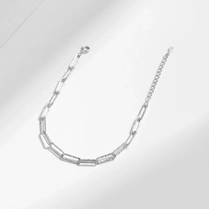 Real 925 Sterling Silver Irregular Wavy Lock Chain Bracelets Trendy Stackable DIY Jewelry For Women Female Accessories
