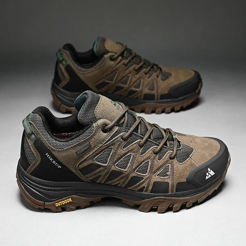 Mens Hiking Shoes Breathable Lace Up Trekking Male Cushioning Outdoor Climbing Tourism Sneakers for Men