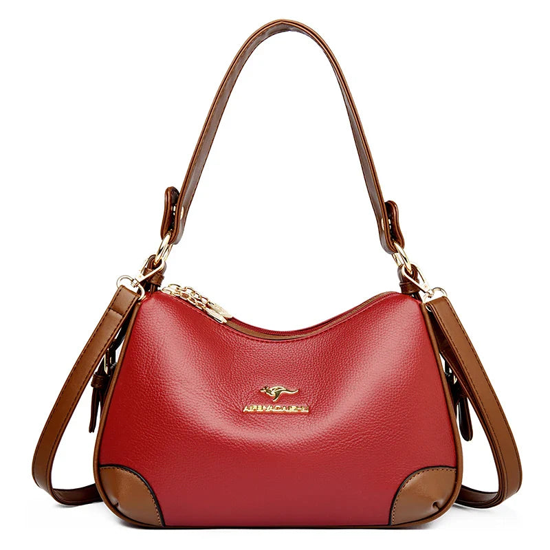 Genuine 3 Layers High Quality Soft Leather Ladies Crossbody Bags for Women Luxury Handbags Women Bags Designer  Shoulder 2024