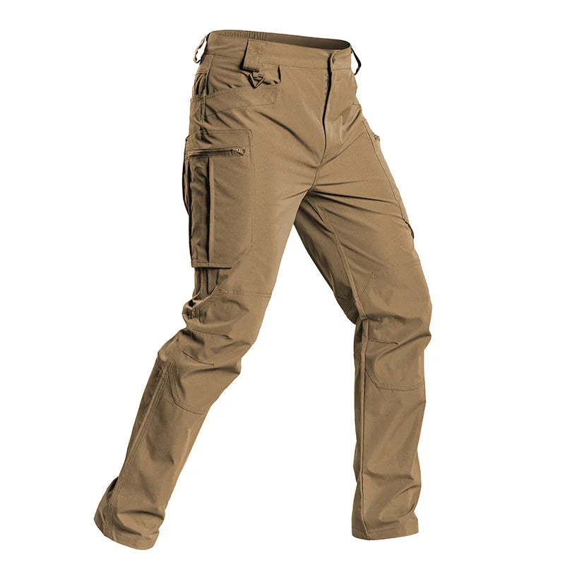 NewMen's Tactical Cargo Pants Waterproof Trousers with Multi Pockets for Outdoor Sports Hiking Hunting Fishing Work Casual Pants