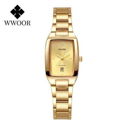 Elegant Women's Watch Fashion Stainless Steel Waterproof Ladies Quartz Wristwatch Luxury Bracelet Watches Date Reloj mujer