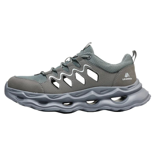 Men's Summer Breathable Safety Shoes Anti-smash Puncture-Proof Work Sneakers Fashion Footwear Comfortable Work Boots
