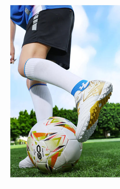 New Children Soccer Boots Sports Society Field Boy Football Shoes Futsal Fast Indoor Sneaker Original Ankle Cleats Football Boot