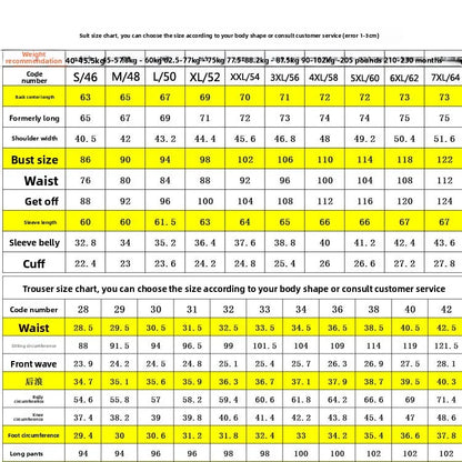 Slim Fit Men's Three Piece Suit Thin Single Button Notch Lapel Casual Fashion Cotton Blend Spring Autumn Wear for Youth