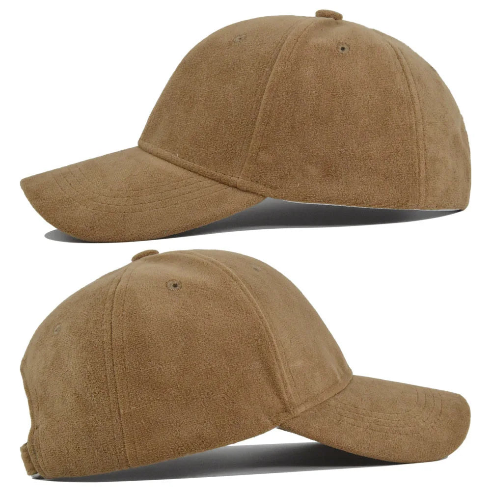 Solid Suede Retro Baseball Caps For Men Women Spring Autumn Street Snapback