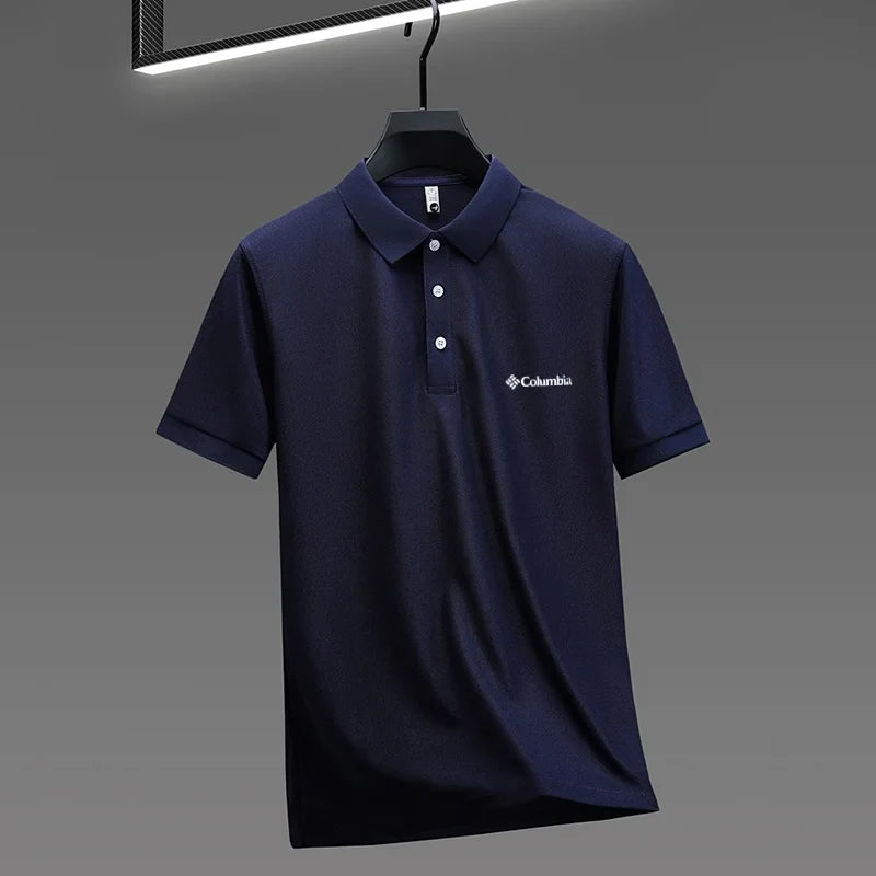 2026 new model men's golf short sleeves polo shirt lapel letter printing ventilate t-shirt business leisure exercise men's wear