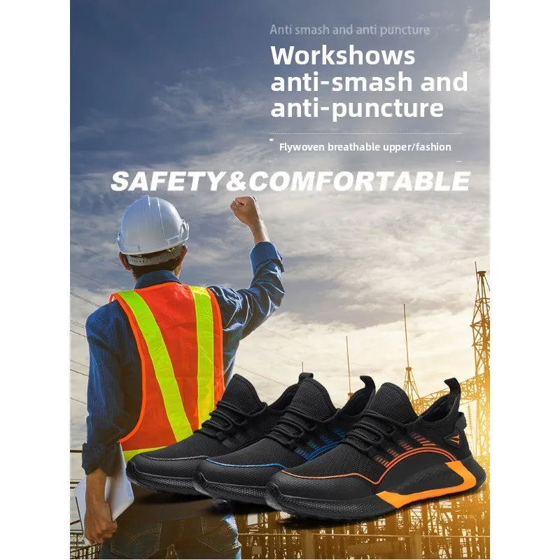 Labor Protection Shoes for Men and Women  Anti Smashing  Anti Piercing  Breathable and Lightweight