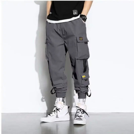 Spring and Summer Men's Casual and Cargo Pants Man Bound Feet Function Versatile Korean Version Trend Men's Trendy Brands