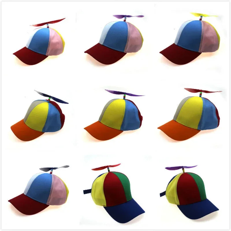 Hat Helicopter Propeller Adventure Dad Hat Rainbow Bamboo Dragonfly Baseball Cap For Adult Kids Boys Girls