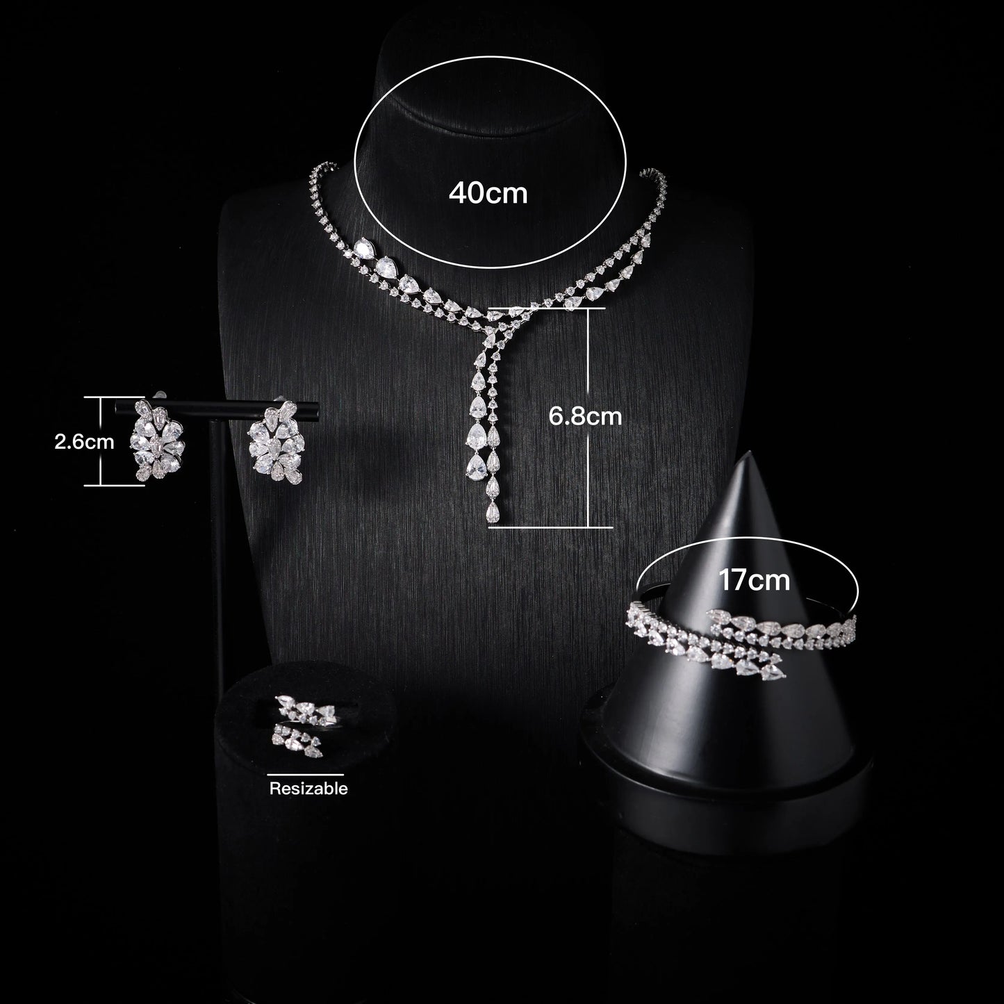Luxury Color Fancy Yellow Cubic Zirconia High Quality Pink Jewelry Set Women Elegant Sets Necklaces Trend 00086