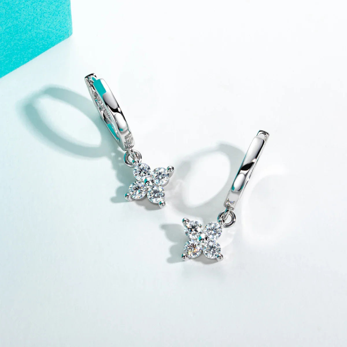 3mm Moissanite Hoop Women's Earrings Huggies  925 Sterling Silver Lab Created Diamond Drop Earrings Jewelry Wholesale