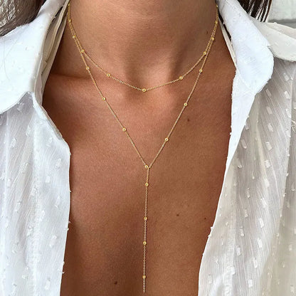 Fashion Metal Long Pull Necklaces for Women Luxury Elegant Silver Color Matte Snake Bone Chain Necklace Jewelry Accessories Gift