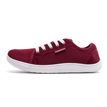 Tênis Esportivo Casual Unissex de Corrida com Cadarço e Zero Drop, Bico Largo, para Caminhada ao Ar Livre