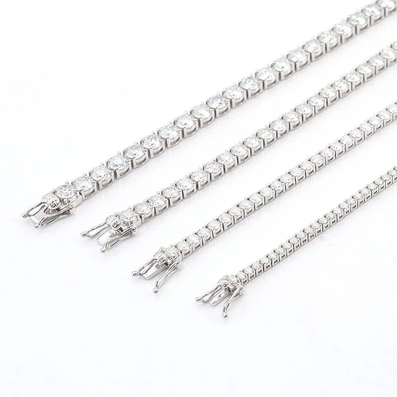 Moissanite Bracelet for Women Man 2/3/4/5/6 mm D Color VVS1 S925 Tennis Link Bracelet Hand Chain