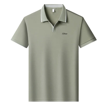 New Brand Men's Summer Short Sleeve Polo Shirt Lapel Exquisite Print Short Sleeve T-Shirt Fashion Casual Business Men's Clothing